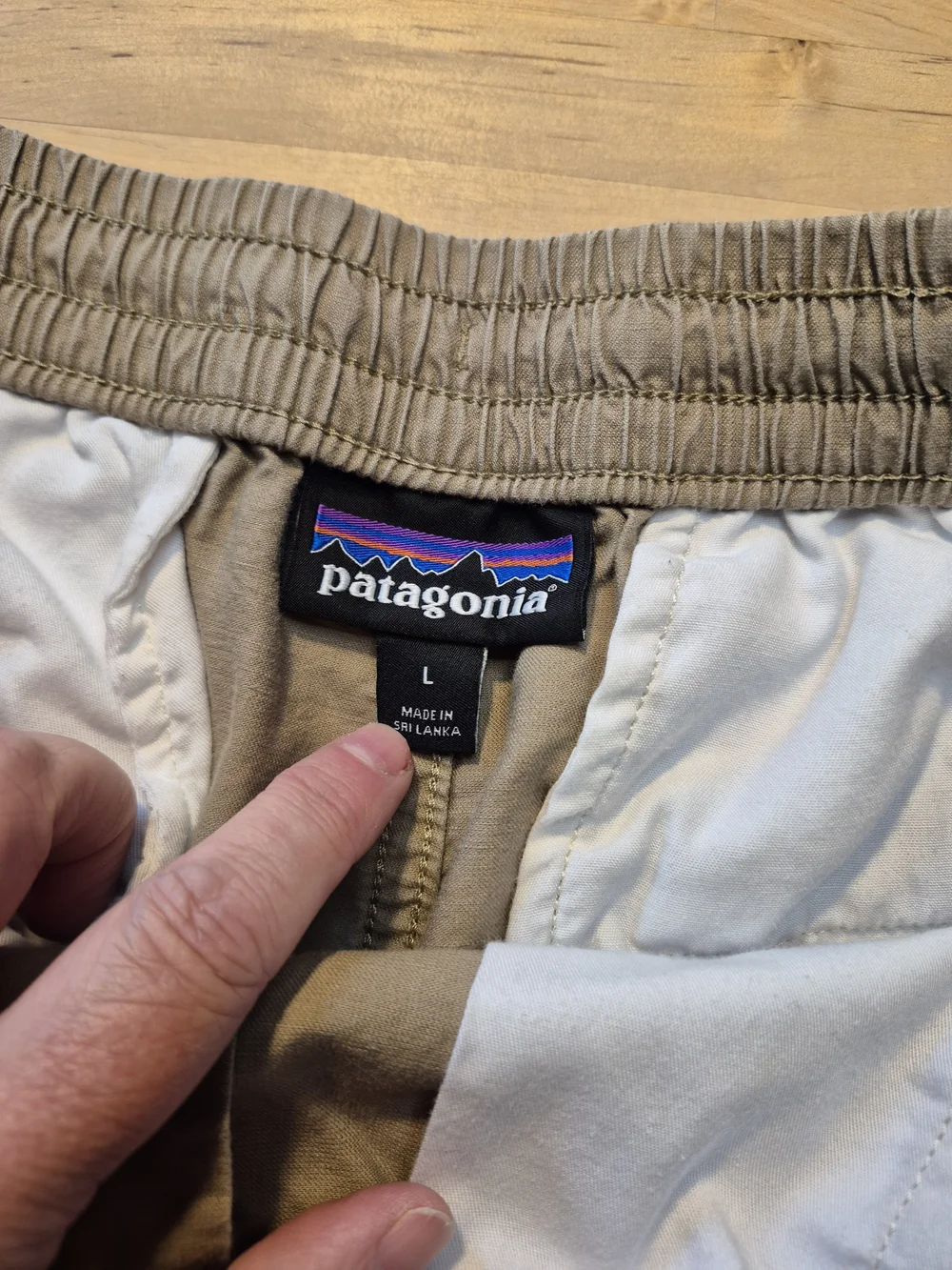 Patagonia Men's Light Khaki Elastic Waist Shorts